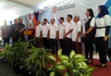 Pengurus Komisariat REI Semarang yang baru terbentuk langsung dilantik Ketua DPD REI Jateng Prijanto, Rabu (11/9).