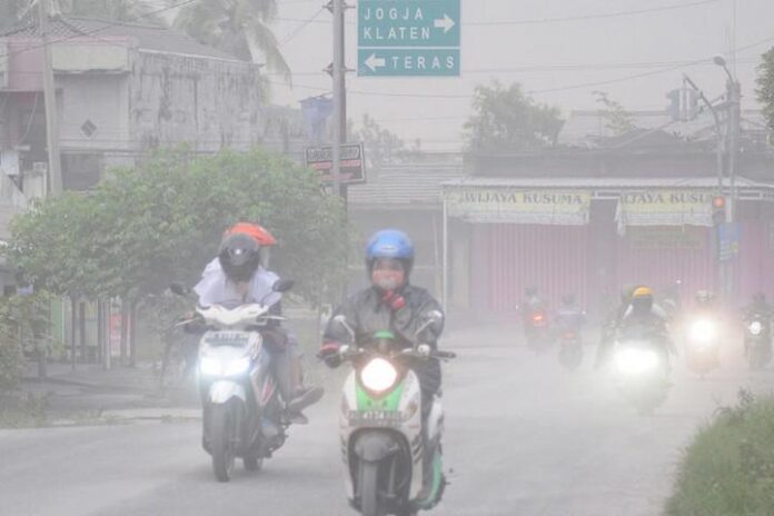 Abu Merapi di Boyolali