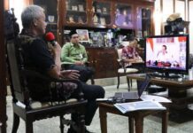 Ganjar video conference dengan Jokowi