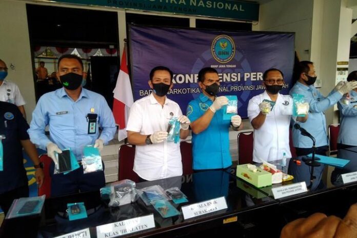 BNNP Jateng Barang bukti narkoba