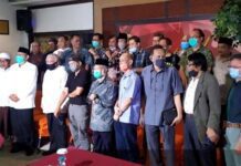 Sejumlah tokoh mengumumkan membentuk Koalisi Aksi Menyelamatkan Indonesia (KAMI), Minggu (2/8/2020) siang. Foto/SINDOnews/Raka Dwi Novianto