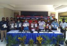 Barang bukti sabu dan ekstasi