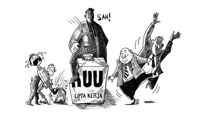 UU Cipta Kerja Karikatur