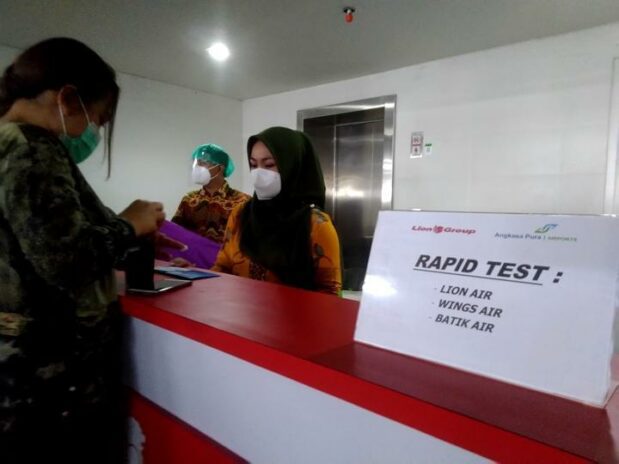 Rapid antigen air test lokasi batik Batik Air
