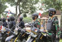 Personel Brimob dan TNI Kodam IV Diponegoro