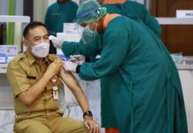 ASN Pemprov Jateng saat mendapat suntikan vaksin