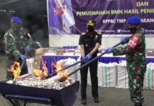 Pemusnahan rokok ilegal