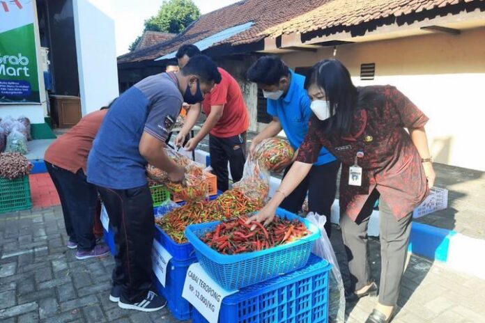 Aksi borong cabai milik petani