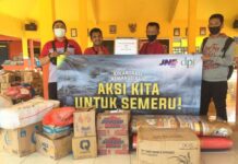 JNE GRATISKAN ONGKIR BANTUAN KE SEMERU