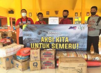 JNE GRATISKAN ONGKIR BANTUAN KE SEMERU