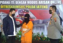 Salah satu tersangka pengelola arisan online