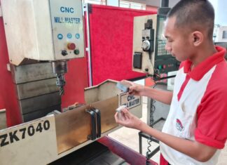 Salah satu siswa magang