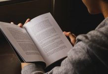 Reading a book