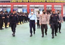 Kapolda Ingatkan Jajaran Untuk Tingkatkan Pengamanan di Wilayah Nusakambangan Lapas Nusakambangan