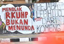 Mural penolakan terhadap RKUHP