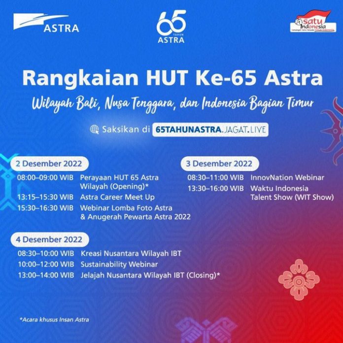 Rangkaian HUT Ke-65 Astra