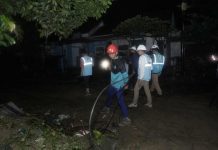 Jaringan listrik di kawasan banjir Kota Semarang