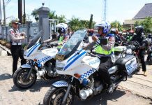 Pengawalan terhadap pemudik sepeda motor