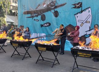 Pemusnahan rokok ilegal