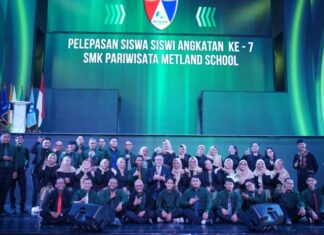 Pelepasan siswa siswi angkatan ke-7 SMK Pariwisata Metland School