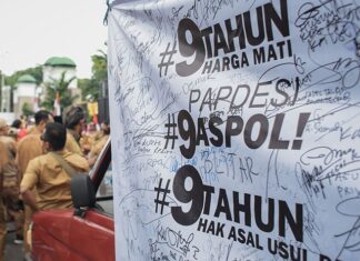 Aksi menuntut perpanjangan masa jabatan Kepala Desa
