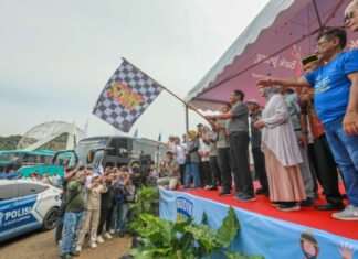 Rombongan peserta mudik gratis
