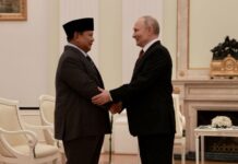 Temui Putin di Moskow, Prabowo Bahas Penguatan Perdagangan RI-Rusia