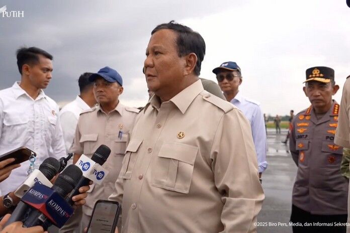 Prabowo di Lokasi Bencana