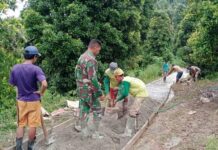 Pembangunan Jembatan Gantung Jadi Prioritas TNI Bantu Siswa Mengakses Sekolah